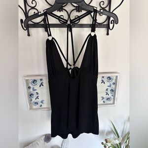 Elegant Black Strappy Top